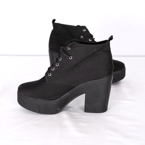 Zara TRF Trafaluc Women's 4" Heel Lace-Up Platform Ankle Boots EU SZ 41 US 10.5 - Picture 2 of 7